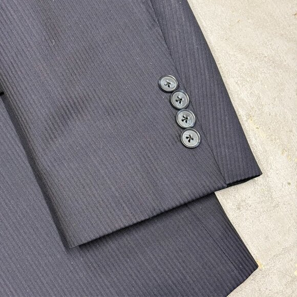 S. Cohen Suit 2pc Striped REDA 130s Wool Italy Navy Blue 46R 40x31 - Picture 4 of 14